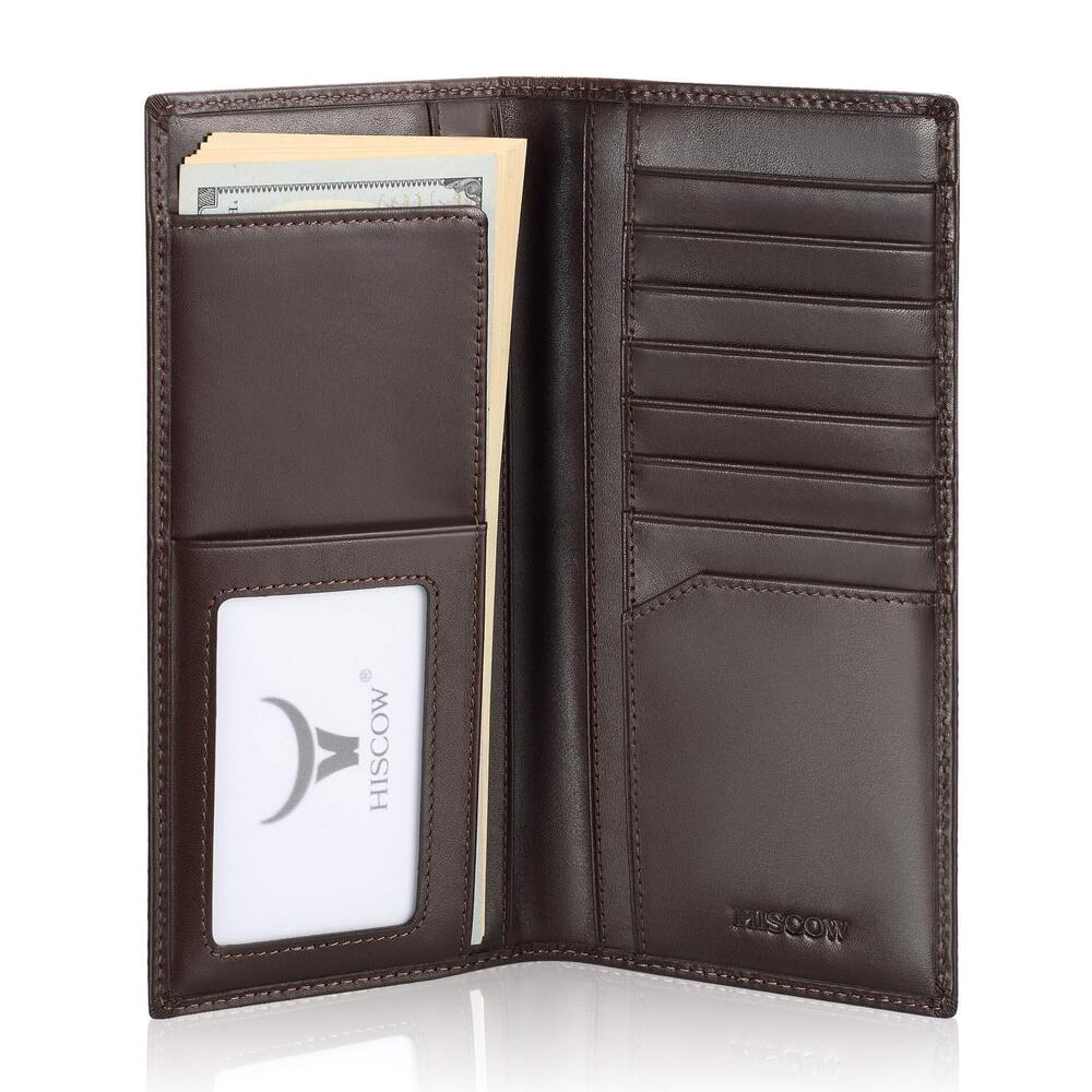 7909 Slim Leather Long Wallet & , Italian Calfskin, Breast Pocket Wallet